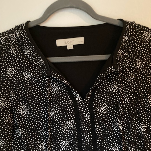 LOFT Black and White Dress - Picture 3 of 4